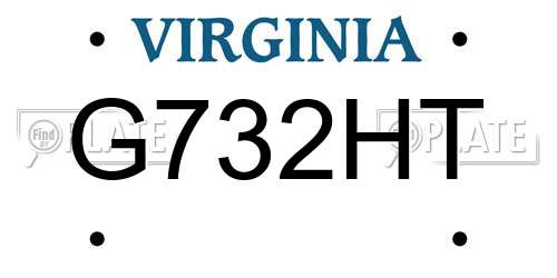 G732HT Virginia License Plate