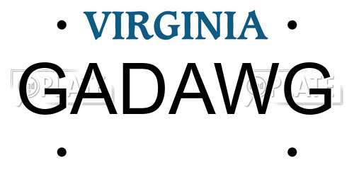 GADAWG Virginia License Plate