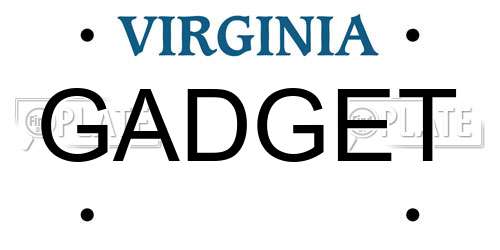 GADGET Virginia License Plate