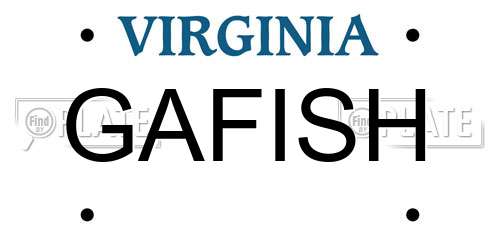 GAFISH Virginia License Plate