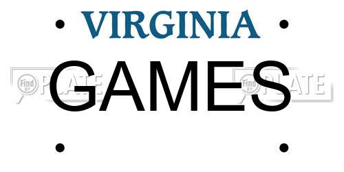 GAMES Virginia License Plate