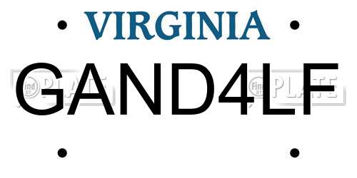 GAND4LF Virginia License Plate