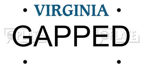 GAPPED Virginia License Plate