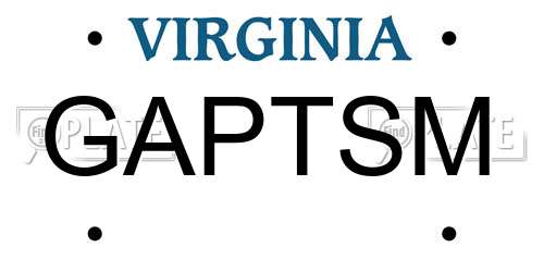 GAPTSM Virginia License Plate