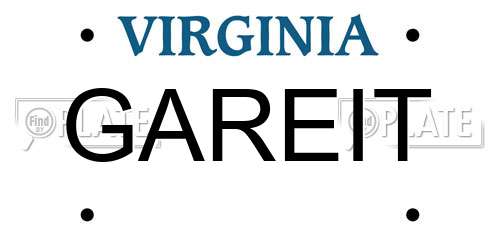 GAREIT Virginia License Plate