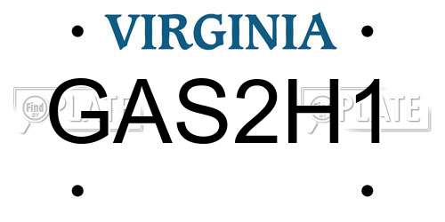 GAS2H1 Virginia License Plate