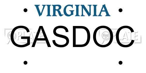 GASDOC Virginia License Plate