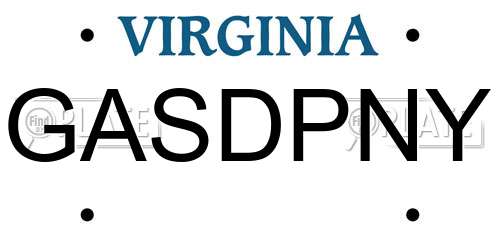 GASDPNY Virginia License Plate