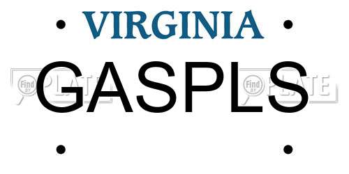 GASPLS Virginia License Plate