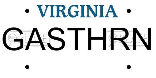 GASTHRN Virginia License Plate