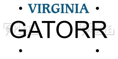 GATORR Virginia License Plate