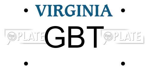 GBT Virginia License Plate