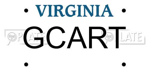 GCART Virginia License Plate