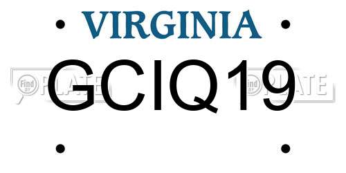 GCIQ19 Virginia License Plate