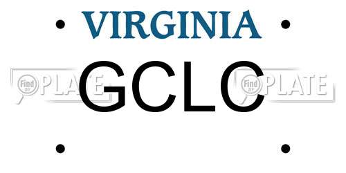 GCLC Virginia License Plate