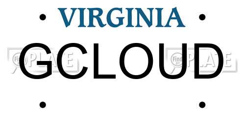 GCLOUD Virginia License Plate