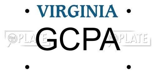 GCPA Virginia License Plate