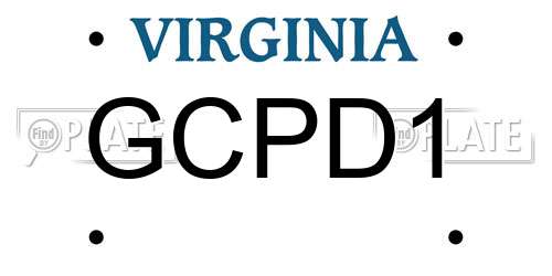 GCPD1 Virginia License Plate