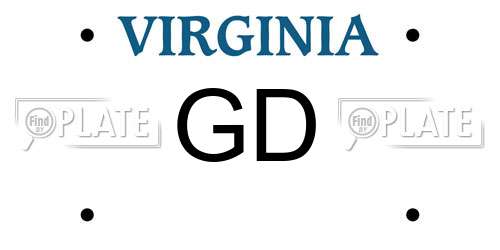 GD Virginia License Plate