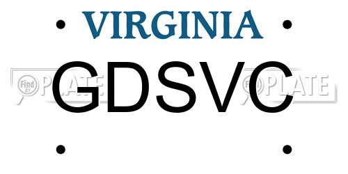 GDSVC Virginia License Plate