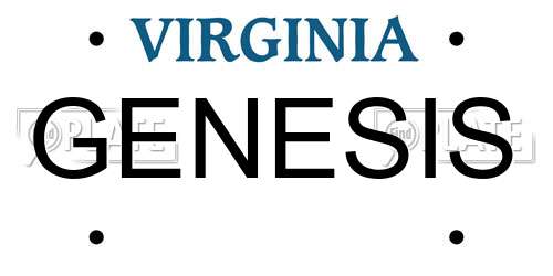 GENESIS Virginia License Plate