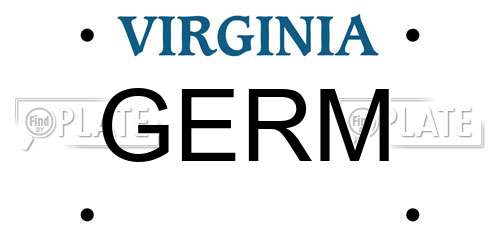 GERM Virginia License Plate