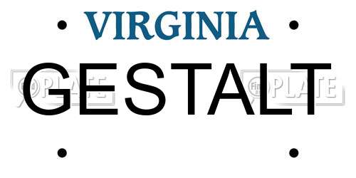 GESTALT Virginia License Plate