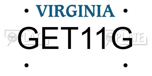 GET11G Virginia License Plate