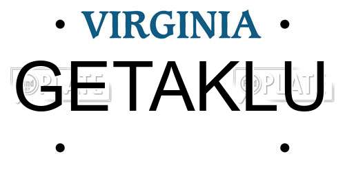GETAKLU Virginia License Plate