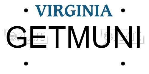 GETMUNI Virginia License Plate