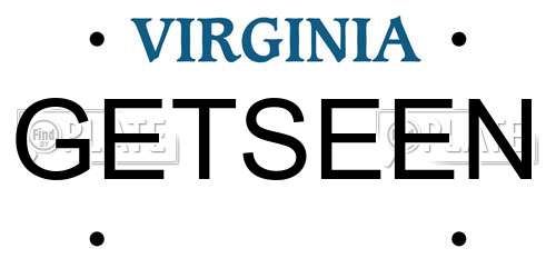 GETSEEN Virginia License Plate