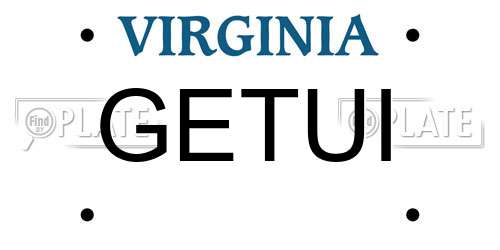 GETUI Virginia License Plate