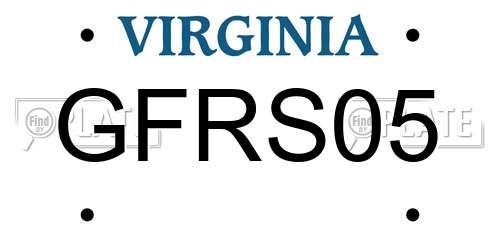 GFRS05 Virginia License Plate