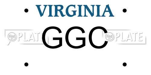 GGC Virginia License Plate