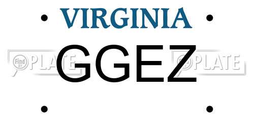 GGEZ Virginia License Plate