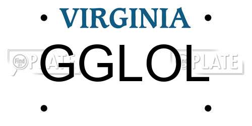 GGLOL Virginia License Plate