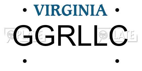GGRLLC Virginia License Plate