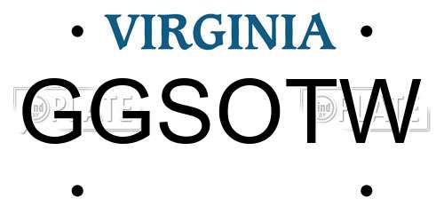 GGSOTW Virginia License Plate