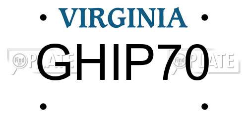 GHIP70 Virginia License Plate