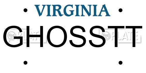 GHOSSTT Virginia License Plate