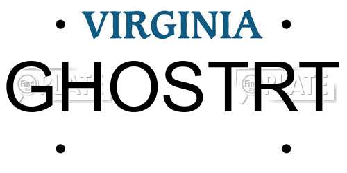 GHOSTRT Virginia License Plate