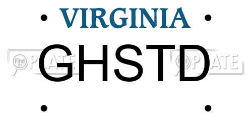 GHSTD Virginia License Plate