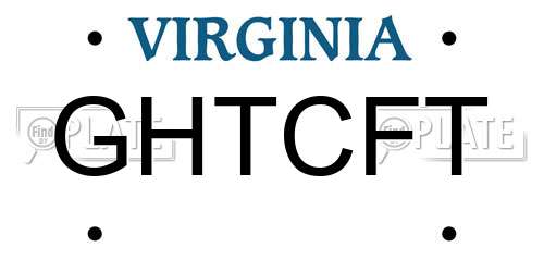 GHTCFT Virginia License Plate