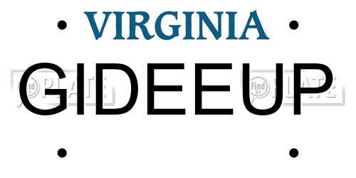 GIDEEUP Virginia License Plate