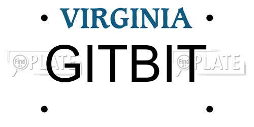 GITBIT Virginia License Plate