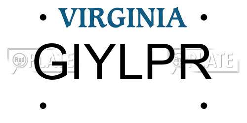 GIYLPR Virginia License Plate