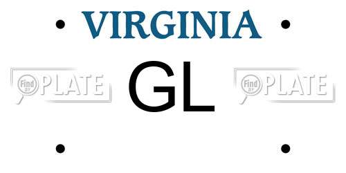 GL Virginia License Plate