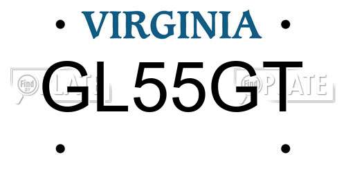 GL55GT Virginia License Plate