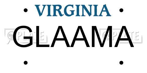 GLAAMA Virginia License Plate