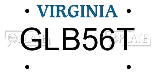 GLB56T Virginia License Plate